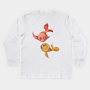 red fish yellow fish Kids Long Sleeve T-Shirt